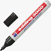 EDDING MARCADOR PERMANENTE 3000 1.5-3mm NEGRO 3000-01